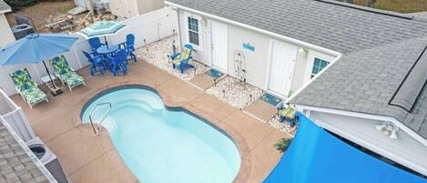 A heated pool