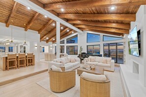 Smart TV, fireplace, foosball, table tennis