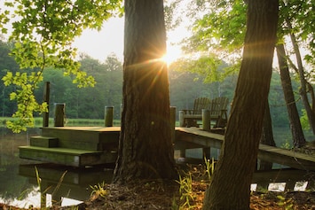 Settle in by the dock for more birdwatching or to catch the sunset