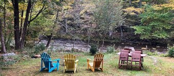 Waterfront Debruce Riverside Cabin Directly on the Willowemoc River! 