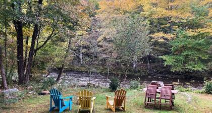 Waterfront Debruce Riverside Cabin Directly on the Willowemoc River!