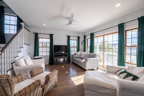 Living area - Beautiful Beach House walking distance to White Sands Beach & the Bay!  (Seaside Park)