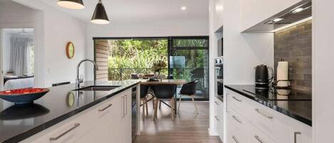 Microwave, oven, stovetop, dishwasher