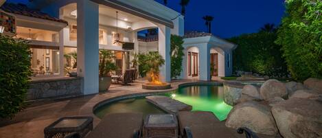 A heated pool