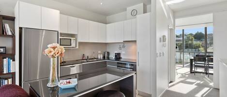 Microwave, oven, stovetop, dishwasher