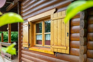 Exterior detail - Apartment 'Blockhaus Hedwig Zwei' with Shared Pool, Private Terrace and Wi-Fi (Stamsried)