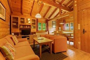 TV, table tennis, stereo - Apartment 'Blockhaus Hedwig Zwei' with Shared Pool, Private Terrace and Wi-Fi (Stamsried)