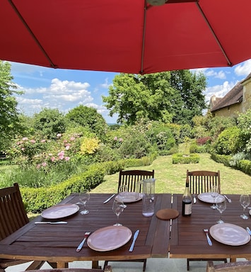 Table sur terrasse 12 personnes avec ralonge