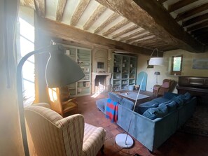 TV connectée, cheminée, lecteur de DVD