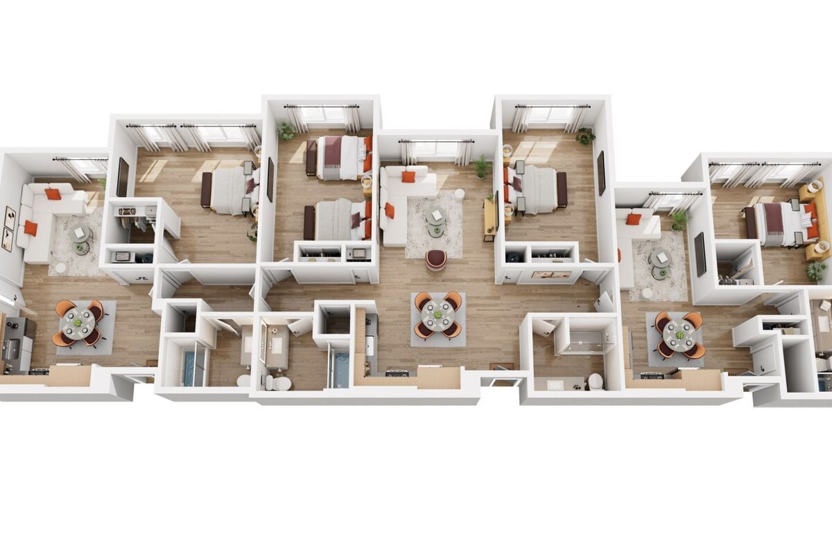 Four Bedroom Residence | Hypo-allergenic bedding available, in-room safe, laptop workspace