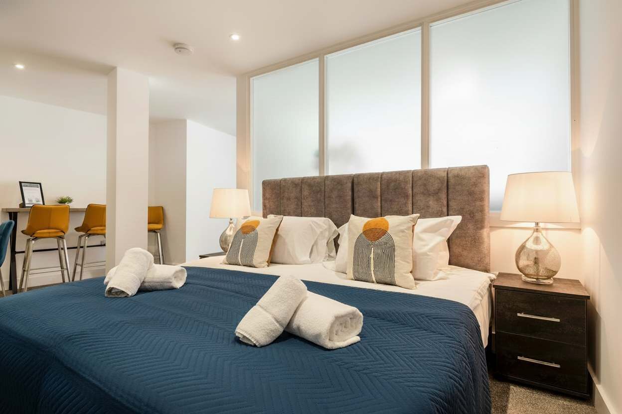 Skrivebord, strygejern/strygebræt, Wi-Fi, sengetøj