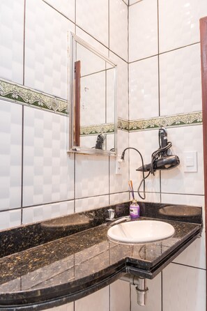 Shower, hair dryer