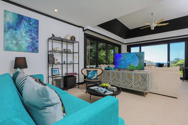 Villa, 2 Bedrooms, Sea View | Living area - Katamanda Villa Jade A6 Seaview Kata Beach (Karon)