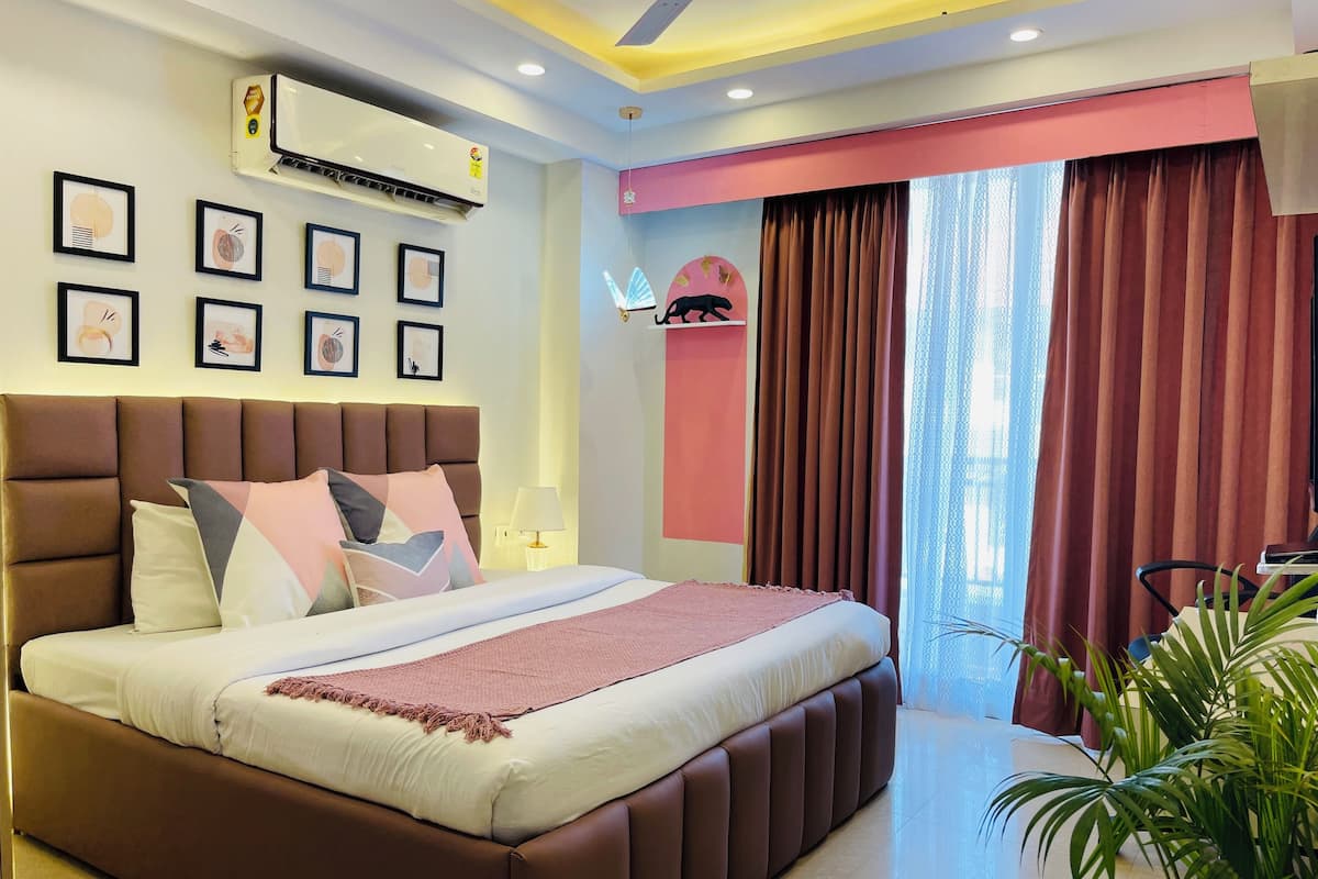 Căn hộ, quang cảnh thành phố | 2 phòng ngủ, bộ trải giường bằng vải cotton Ai Cập