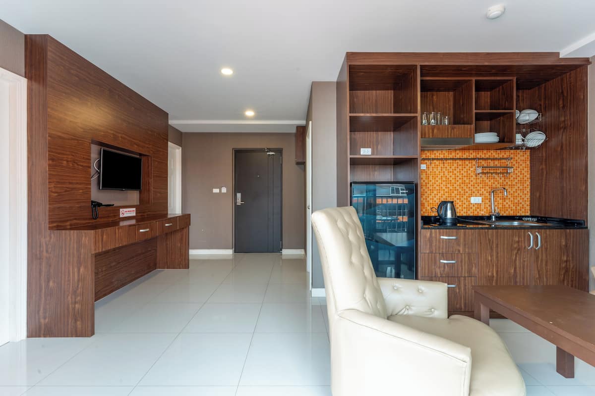 Apartemen Basic, 2 kamar tidur | 2 kamar tidur, Wi-Fi gratis, dan seprai linen