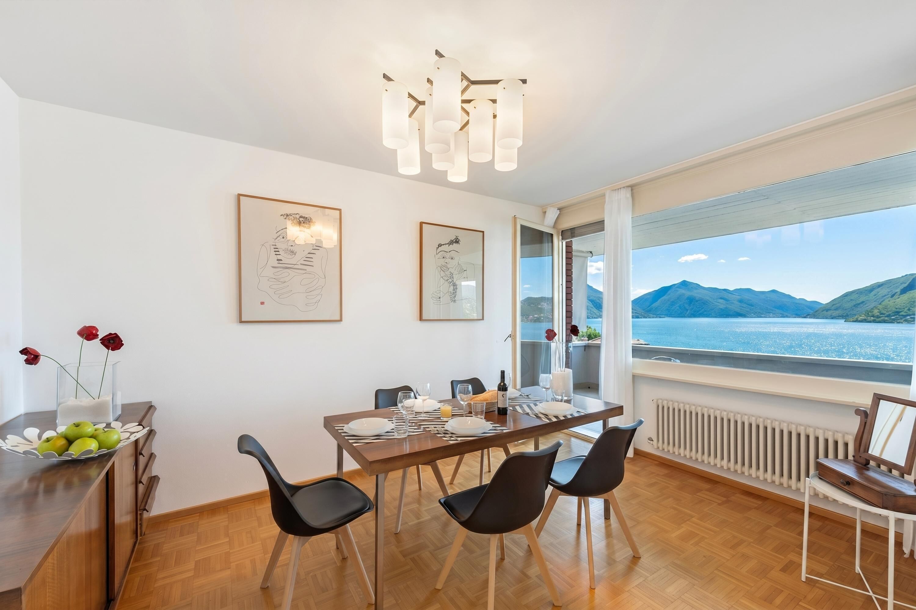 Familie appartement, 3 slaapkamers, balkon (Casa Serenella Splendid Lake view) | Dineren