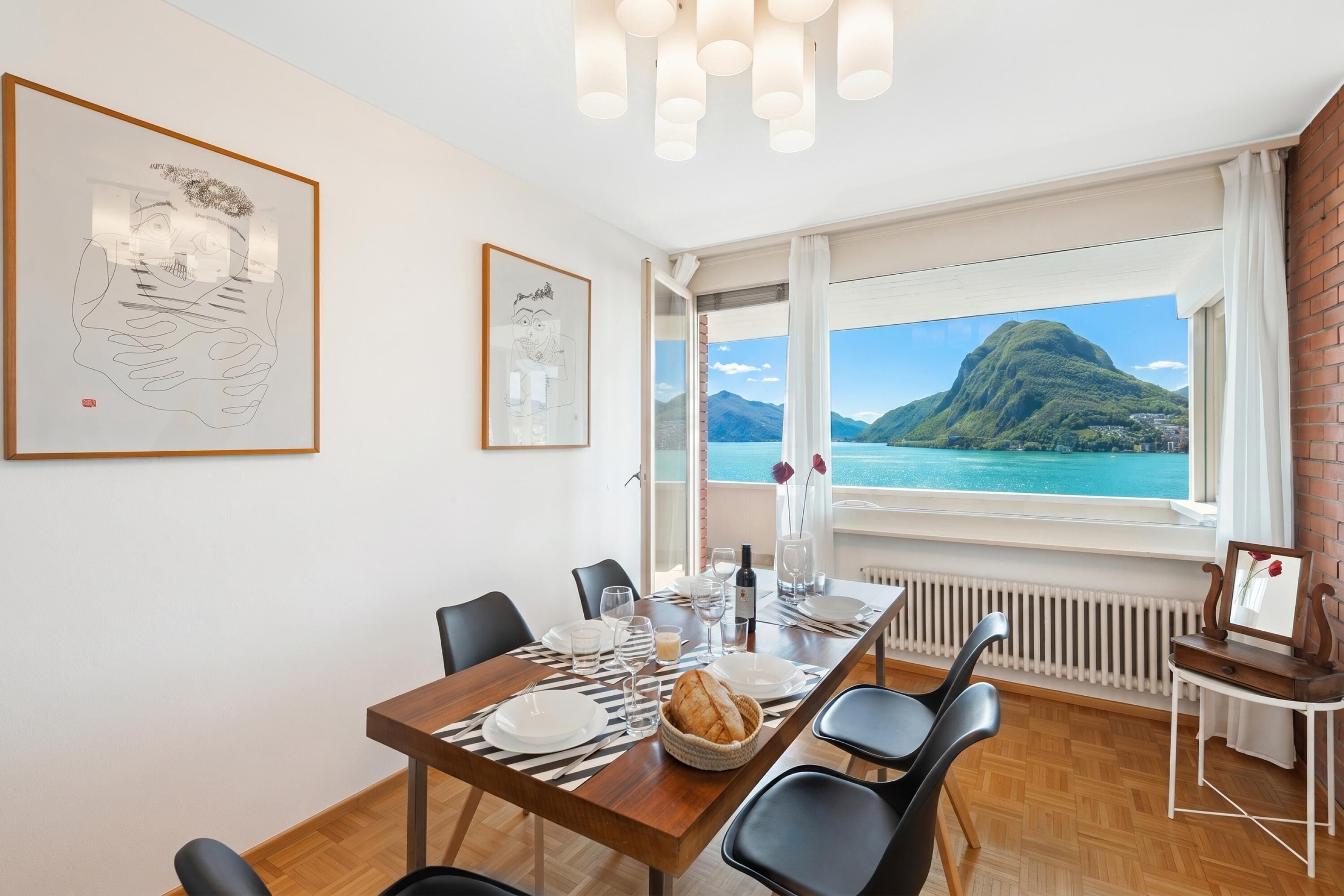 Appartamento familiare, 3 camere da letto, balcone (Casa Serenella Splendid Lake view) | Pasti
