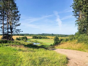 A rural landscape with a dirt path, green fields, and trees. - 6 Person Holiday Home in Vemb-by Traum (Vemb)