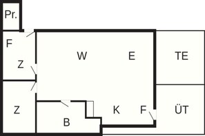House | Floor plan - 4 Person Holiday Home in Hemmet (Hemmet)