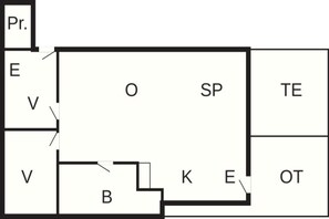 House | Floor plan - 4 Person Holiday Home in Hemmet (Hemmet)
