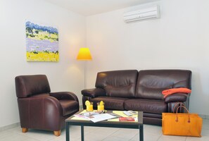 60-吋平面電視，提供有線頻道