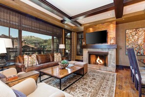Smart TV, fireplace, video games, foosball