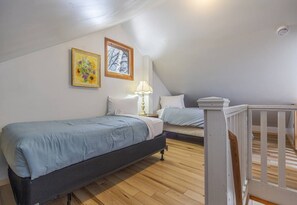 2 bedrooms, desk, iron/ironing board, travel crib - 1 BR Home in Quiet Wooded Area in BH! [Art Studio] (Bar Harbor)
