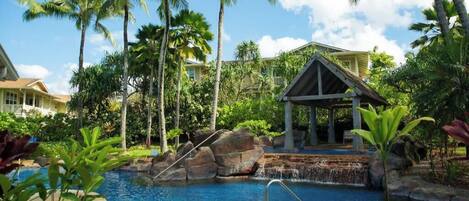 屋外プール、温水プール