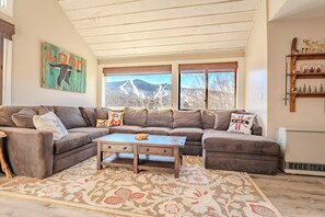 Smart TV, fireplace, computer monitors