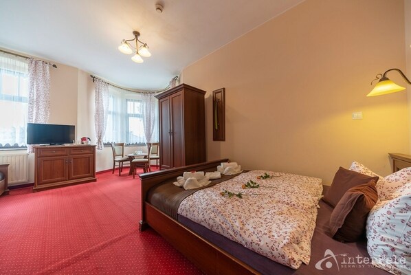 1 makuuhuone, vuodevaatteet