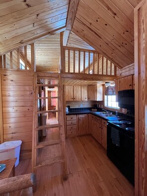 Fridge, microwave, oven, coffee/tea maker - Cabins by Panguitch Lake: Where Rustic Charm Meets Amazing Fishing! (Panguitch)