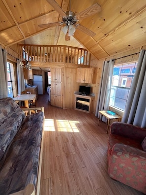 Fernseher, Kamin