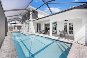 Pool - 2024 Monsterrat Model Waterfront Home With lap Pool (Marco Island)