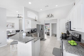 House, Multiple Beds (Coastal home with pool/spa and steps ) | Private kitchen - Coastal Home With Pool/spa and Steps to Beach and Food (Marco Island)