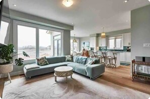 Smart TV, fireplace, video games, books