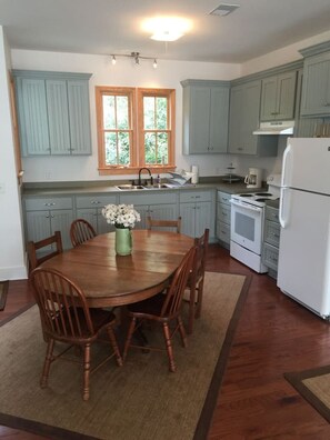 Fridge, microwave, oven, stovetop - Seaside Retreat, Steps to the Beach, Pet Friendly, Huge Porch (Folly Beach)