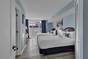 2 habitaciones, tabla de planchar con plancha y ropa de cama