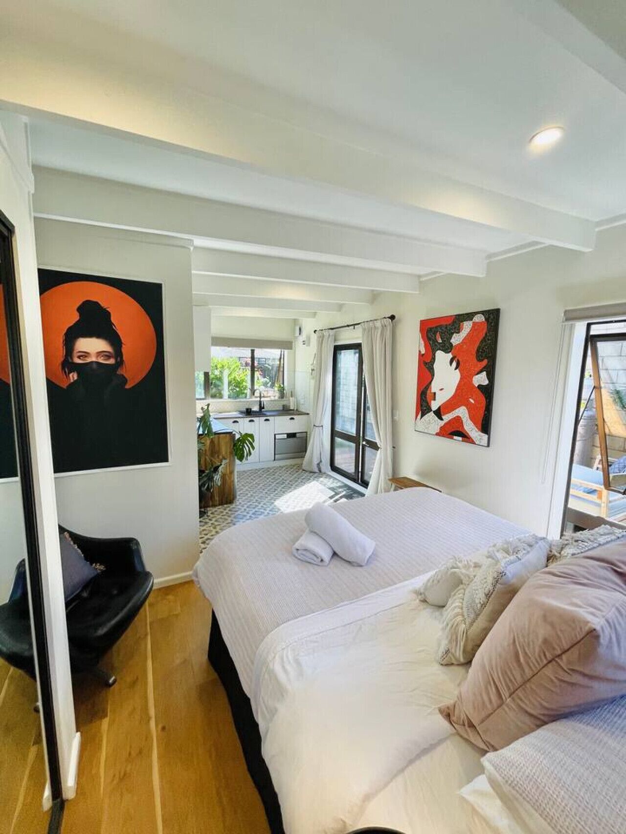 Desk, iron/ironing board, travel cot, free WiFi