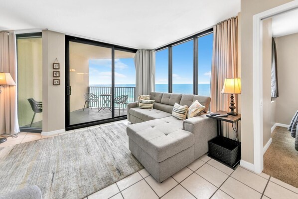 Condo, Multiple Beds (Sunbird 807E) | Living area | TV - Sunbird 807e (Panama City Beach)