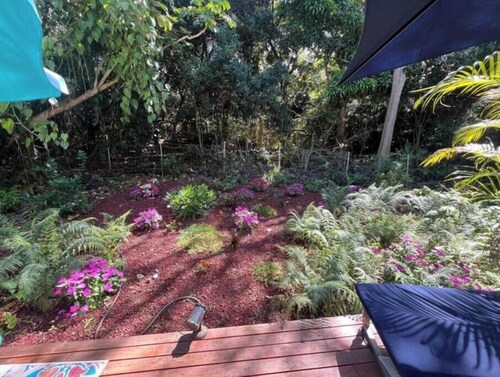 Jungle Geodome with private bathroom, deck, and garden.
