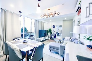 Dining - LAZZLLA Beachfront ocean view 2BR apartment  (Hulhumale city Kaafu)