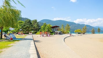 在海灘附近