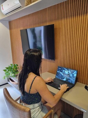 Studio | 1 slaapkamer, een bureau, gratis wifi
