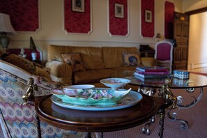 Smart TV, chimenea, reproductor de DVD y libros 