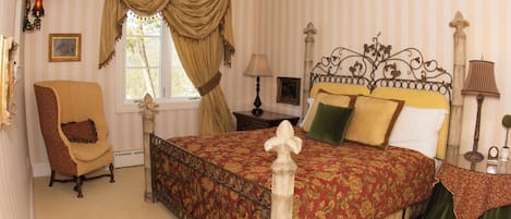 1 bedroom, desk, iron/ironing board, bed sheets