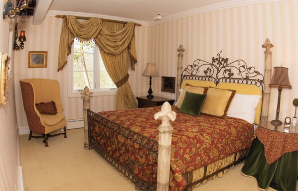 1 bedroom, desk, iron/ironing board, travel crib
