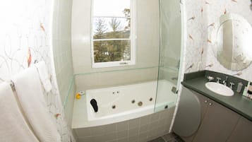 Baignoire Ă jets, sĂšche-cheveux, serviettes fournies