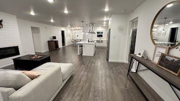 Smart TV, fireplace, printers