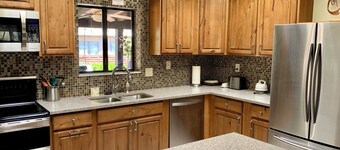 This Southwestern Retreat has room for your family and friends to gather!