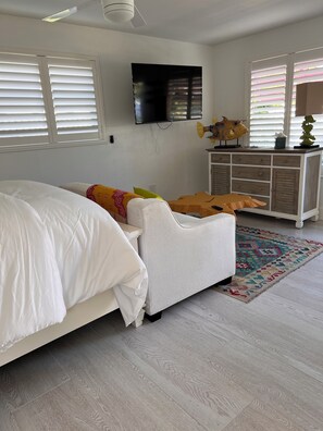 1 chambre, fer et planche à repasser, lit parapluie, Wi-Fi gratuit